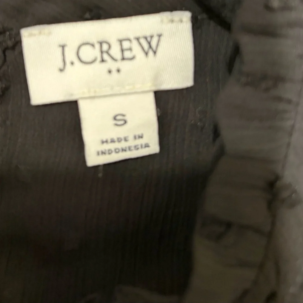 J. Crew Black Textured Blouse